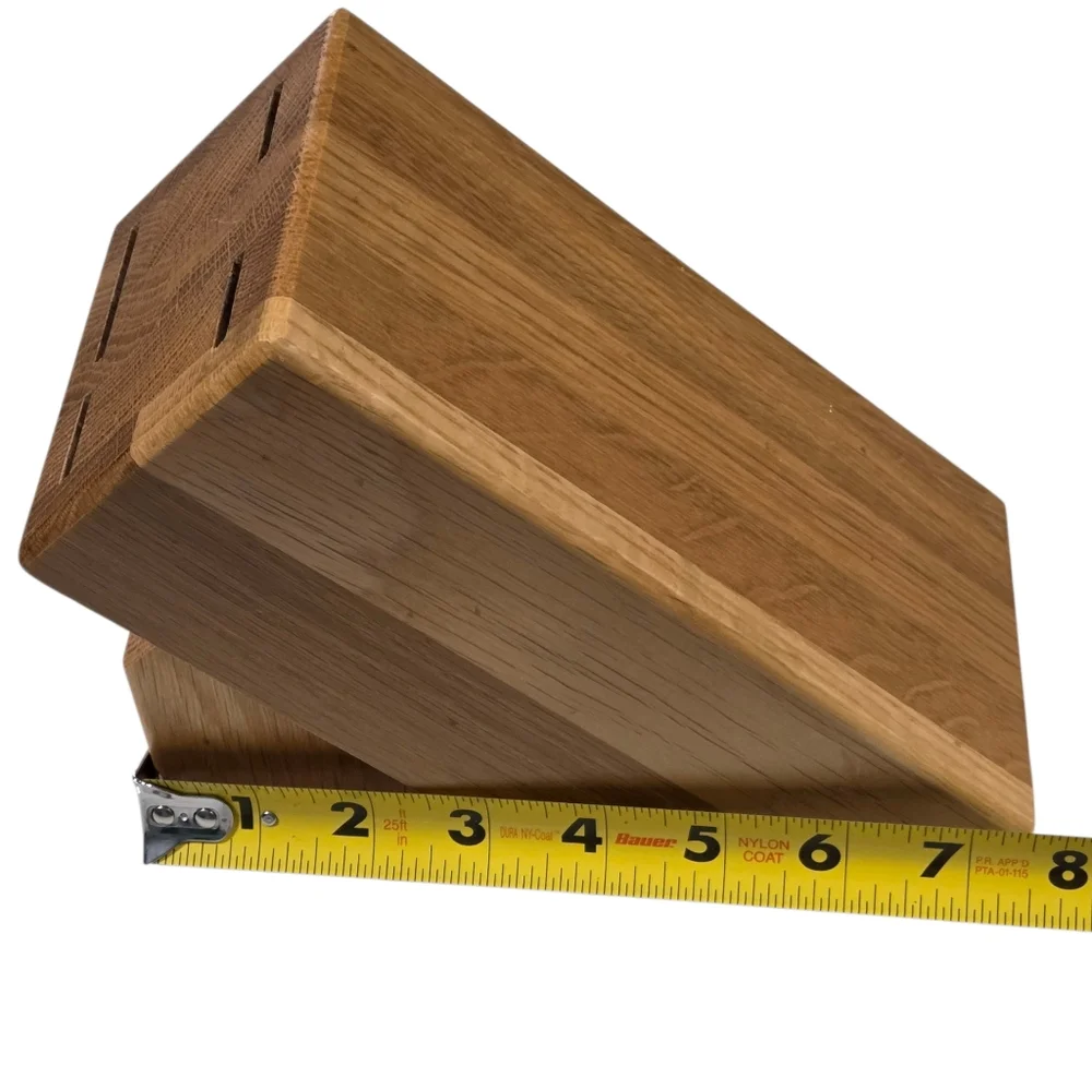 Cutco Wooden Knife Block 8 Slot USA Wood Kitcken Oak Storage Organization Holder